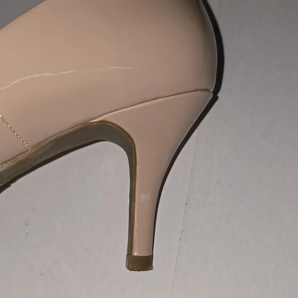 New Directions Beige Nude Heels w Peep Toes Womens Size 8.5 - Picture 10 of 12